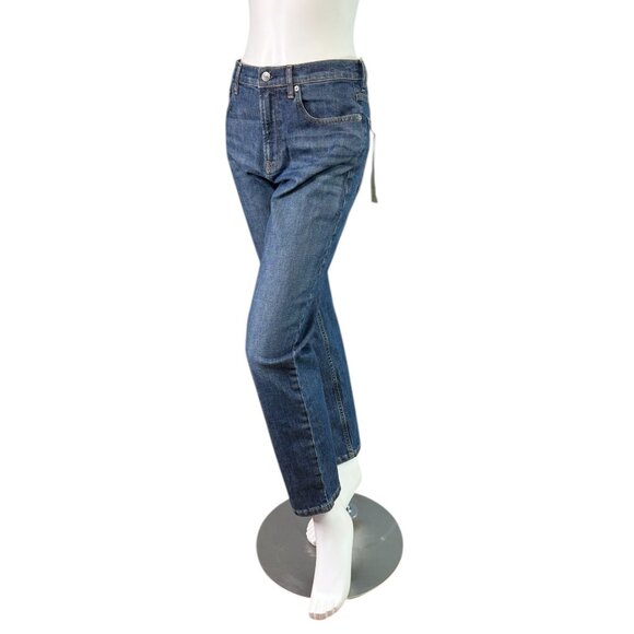 Everlane NWT The Cheeky Straight Jean in Faded Indigo Wash Women's $128 Size 28 - Picture 1 of 9